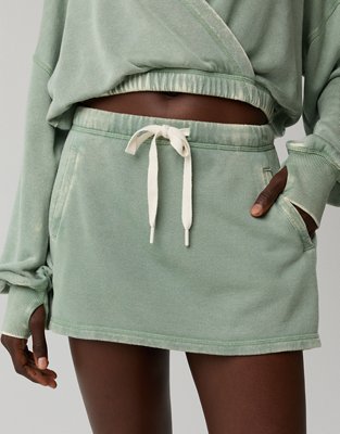 OFFLINE By Aerie Keep It 100 Terry Mini Skirt