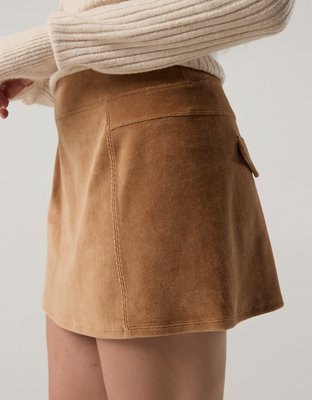 Orange skirt corduroy best sale