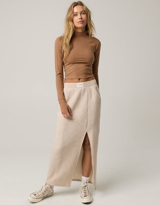 OFFLINE By Aerie Coffee Run Maxi Skirt