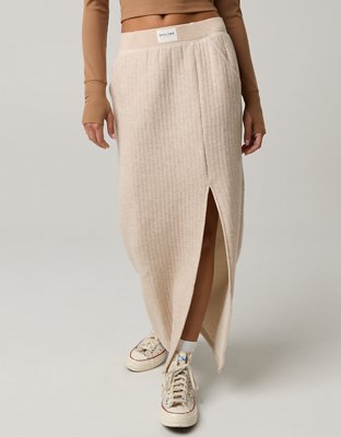 OFFLINE By Aerie Coffee Run Maxi Skirt