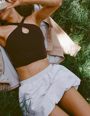OFFLINE By Aerie Cloud Fleece Bubble Skort 