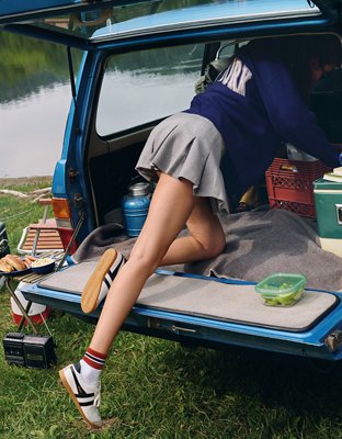 OFFLINE By Aerie ChillUp Cotton Pleated Skort