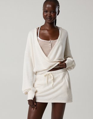 OFFLINE By Aerie Keep It 100 Terry Mini Skirt