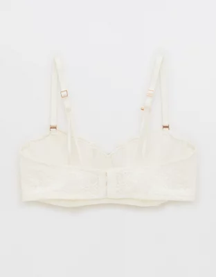 Aerie Real Power Balconette Eyelash Lace Bra
