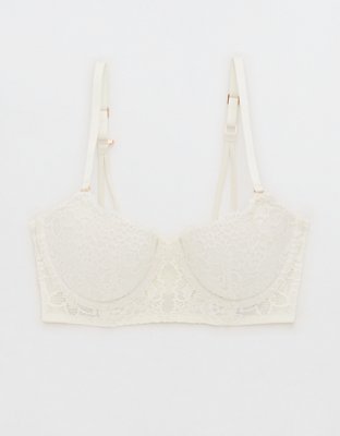 Aerie Real Power Balconette Poppy Lace Bra