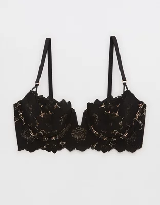 Aerie Real Power Poppy Lace Bra