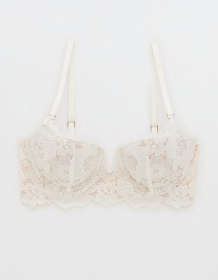 Aerie Real Power Balconette Poppy Lace Bra