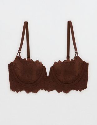 Aerie Real Power Balconette Poppy Lace Bra