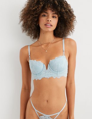 Aerie Real Power Balconette Beach Daze Lace Bra, Men's & Women's Jeans,  Clothes & Accessories