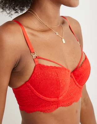 Aerie Real Power Paisley Lace Strappy Bra