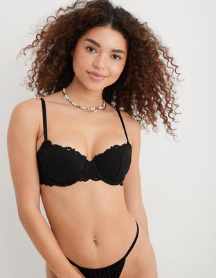 Aerie Real Power Balconette Beach Daze Lace Bra, Men's & Women's Jeans,  Clothes & Accessories