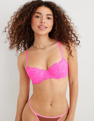 Aerie Real Power Balconette Beach Daze Lace Bra