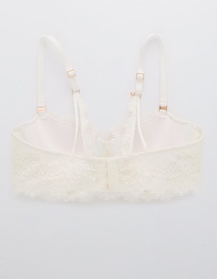 Aerie Real Power Balconette Lightly Lined Eyelash Lace Bra