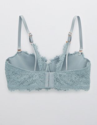 Aerie Real Power Balconette Lightly Lined Eyelash Lace Bra