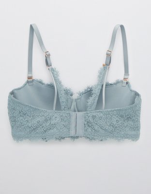 Aerie Real Power Balconette Lightly Lined Eyelash Lace Bra