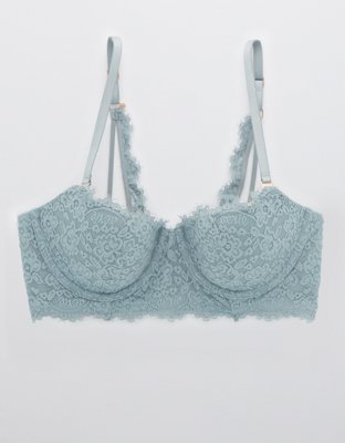 Aerie Real Power Balconette Lightly Lined Eyelash Lace Bra