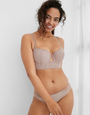 Aerie Real Power Balconette Lightly Lined Be Free Lace Bra