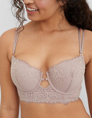 Aerie Real Power Balconette Lightly Lined Be Free Lace Bra