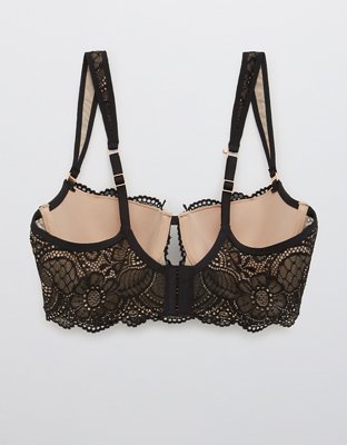 Aerie Real Power Balconette Lightly Lined Slumber Party Lace Bra