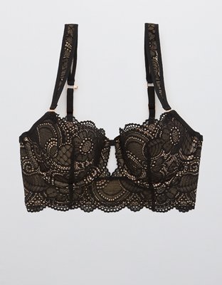 Aerie Real Power Balconette Lightly Lined Slumber Party Lace Bra