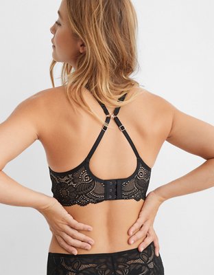 Aerie Real Power Balconette Lightly Lined Slumber Party Lace Bra