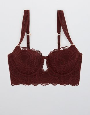Aerie Real Power Balconette Lightly Lined Slumber Party Lace Bra