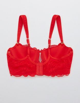 Aerie Real Power Balconette Lightly Lined Slumber Party Lace Bra