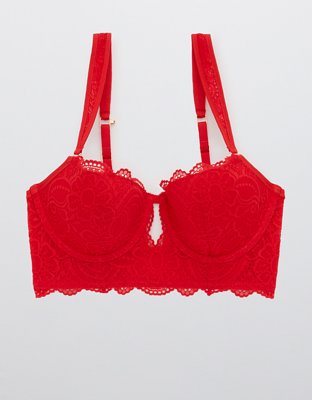 Aerie Real Power Balconette Lightly Lined Slumber Party Lace Bra