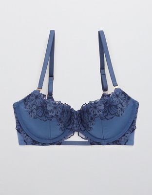 Aerie Real Power Balconette Lightly Lined Shine Embroidery Bra