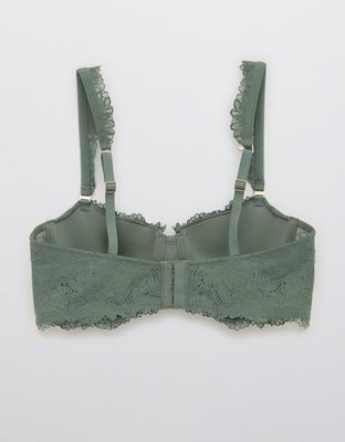 Aerie Real Power Balconette Lightly Lined Sunflower Lace Bra