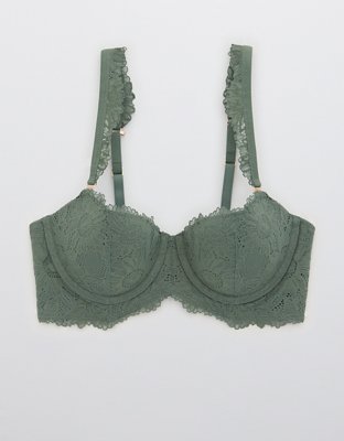 Aerie Real Power Balconette Lightly Lined Sunflower Lace Bra