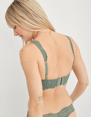 Aerie Real Power Balconette Lightly Lined Sunflower Lace Bra