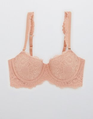 aerie, Intimates & Sleepwear, Buy 2 Get Free Aerie 34a Pink Lightly Lined  Floral Lace Bra With Underwire