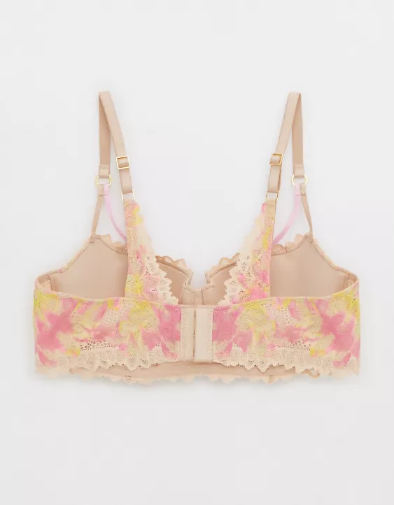 Aerie Real Power Balconette Sunkissed Lace Bra