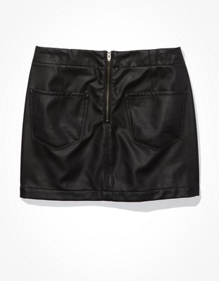Женские юбки American Eagle AE High-Waisted Vegan Leather Mini Skirt — фото 4