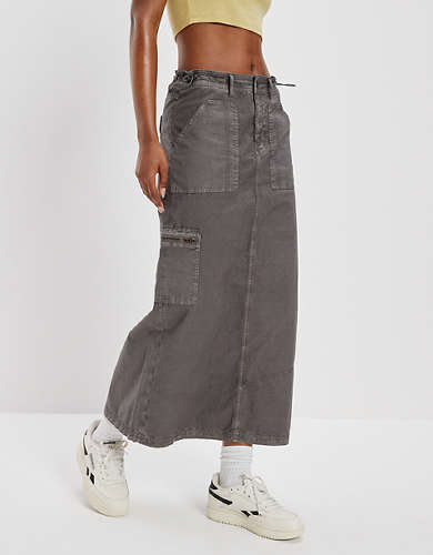 AE Snappy Low-Rise Cargo Maxi Skirt