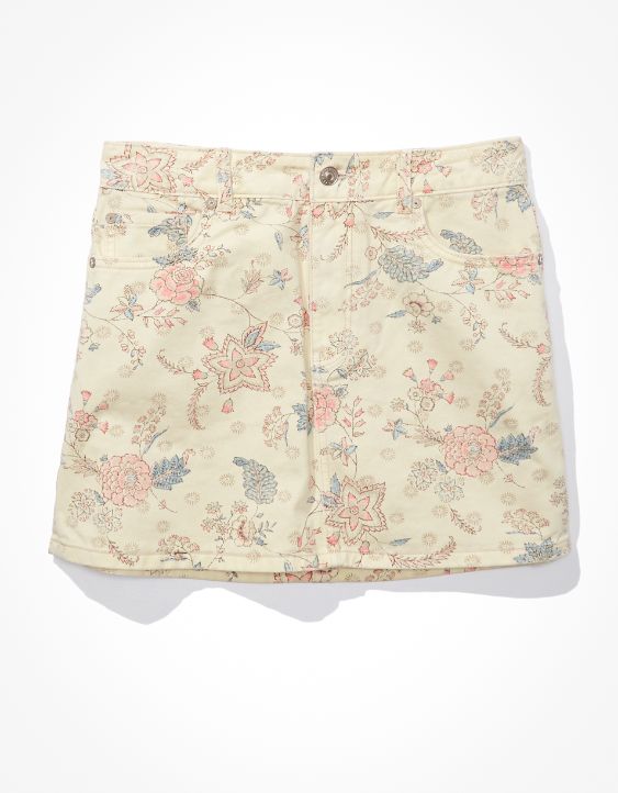 AE Super High-Waisted Floral Mini Skirt