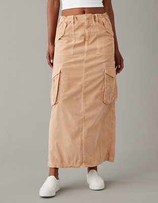 AE Low-Rise Corduroy Maxi Skirt