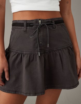 AE High-Waisted Drawstring Mini Skirt