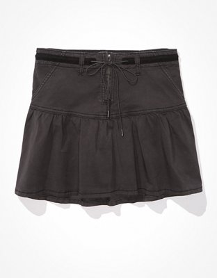 AE High-Waisted Drawstring Mini Skirt | American Eagle