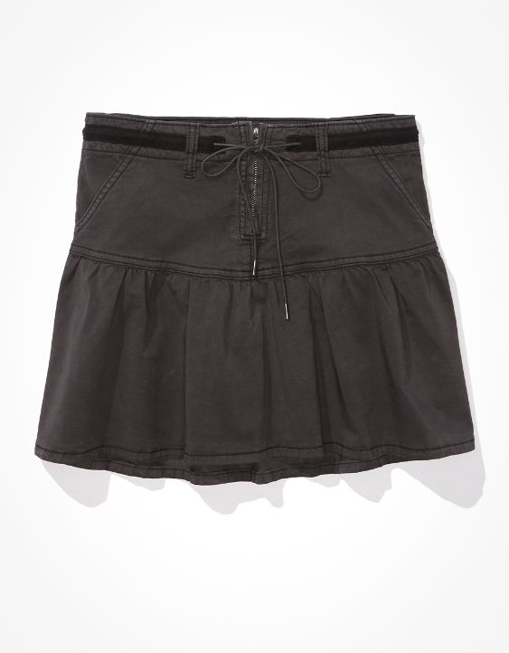 AE High-Waisted Drawstring Mini Skirt