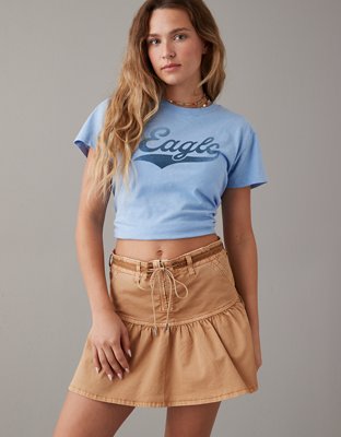 AE High-Waisted Drawstring Mini Skirt