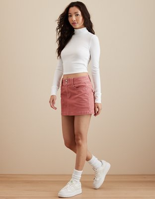 AE Super Stretch High-Waisted Corduroy Mini Skirt