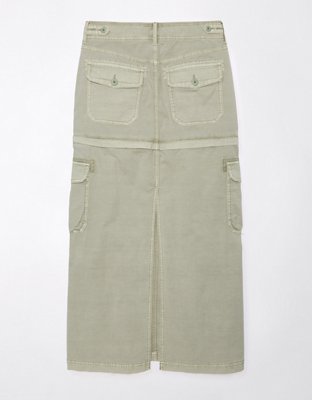 Женские юбки American Eagle AE Snappy Stretch High-Waisted Convertible Maxi Cargo Skirt — фото 4