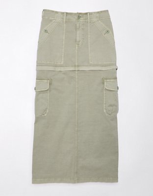 Женские юбки American Eagle AE Snappy Stretch High-Waisted Convertible Maxi Cargo Skirt — фото 2