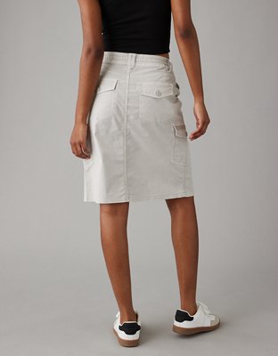 AE Snappy Stretch Low-Rise Cargo Midi Skirt