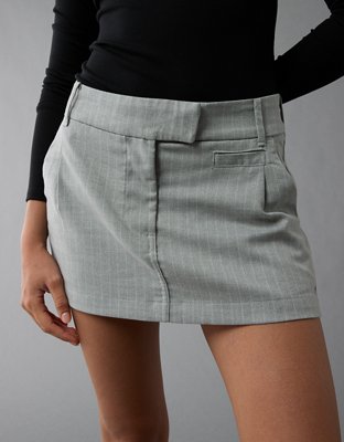 AE High-Waisted Pin Stripe Mini Skirt