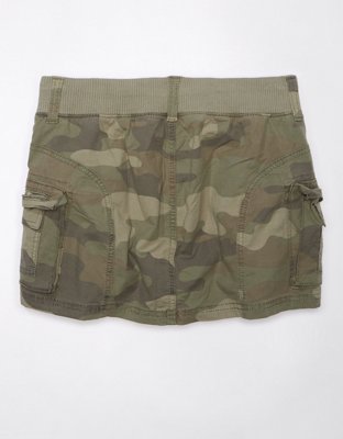 AE Snappy Stretch High-Waisted Camo Cargo Mini Skort