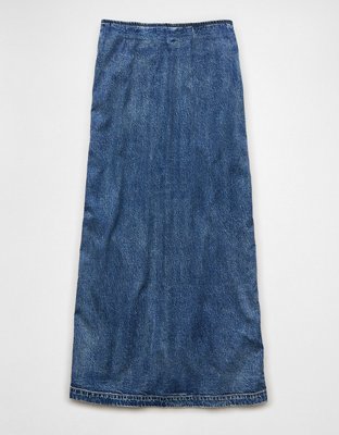 AE x Aerie Match Made In Denim Maxifalda Cintura Alta