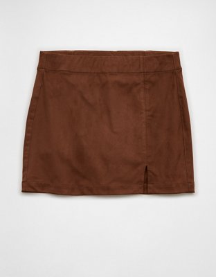 Женские юбки American Eagle AE High-Waisted Suede Mini Skort — фото 4